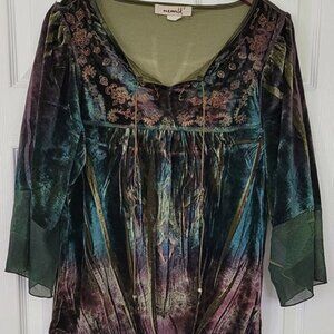 Peasant Blouse: Beautiful Flowy Velour